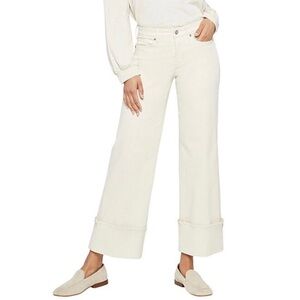 NYDJ Womens Jeans Size 14 Teresa Wide Leg Deep Cuff Stretch White Creek Denim